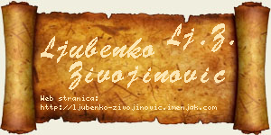 Ljubenko Živojinović vizit kartica
